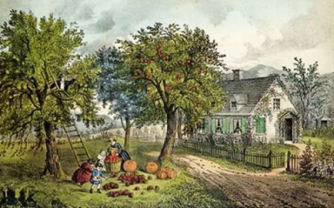 American Homestead; Autumn Poster Print by Currier and Ives - Item # VARPDX266131